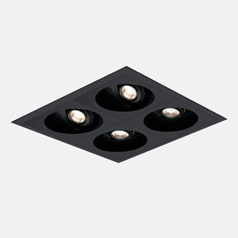 2x2 Open Flanged Black